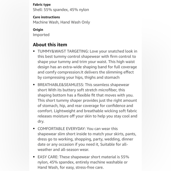 KKP Shapewear Tummy Control Seamless Body Shaper High-Waisted Mid-Thigh Shorts - Picture 8 of 8